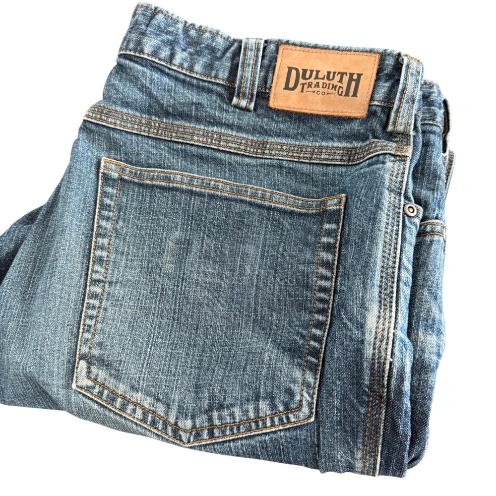 Duluth Trading Co Flex Ballroom Jeans Mens 36x30 Blue Workwear Rugged Pants